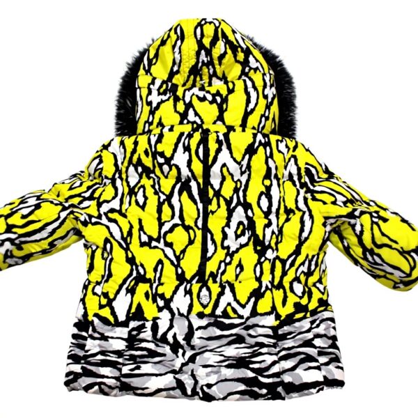 Sportalm Giacca Sci Donna Pelliccia Stampa Giallo Nero