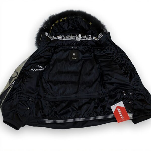 Sportalm Giacca Sci Donna Pelliccia Stampa Giallo Nero