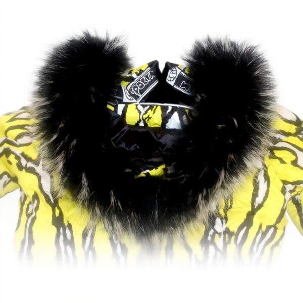 Sportalm Giacca Sci Donna Pelliccia Stampa Giallo Nero