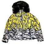 Sportalm Giacca Sci Donna Pelliccia Stampa Giallo Nero