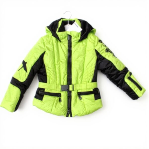 Sportalm Kitzbühel Giacca da sci per bambini Kids Ragazza Mao SP Taglia 128 Giallo Nero Nuovo con etichetta