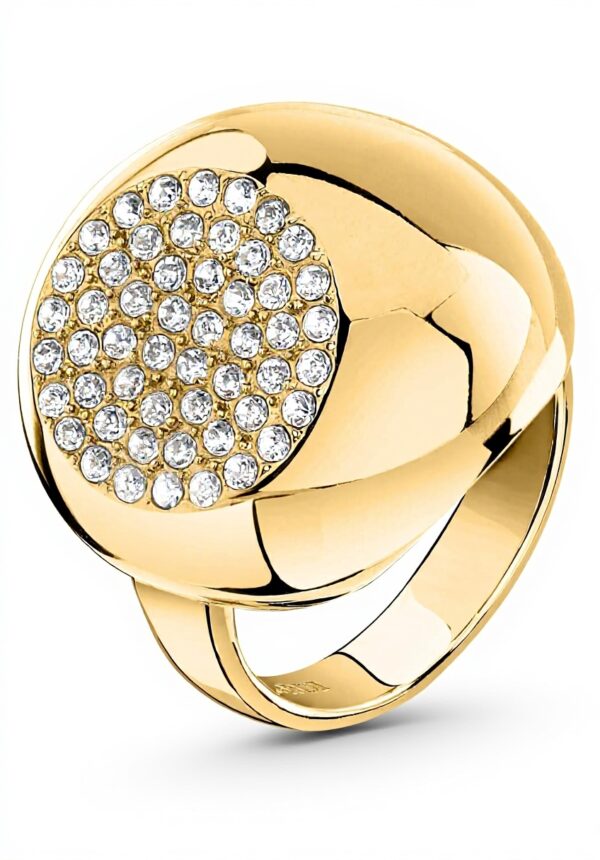 Anello Donna TRUSSARDI Acciaio Cristalli T-DESIGN Regalo