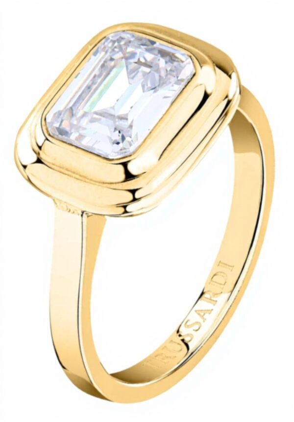Trussardi Anello Donna Acciaio Zirconi T-DESIGN Regalo