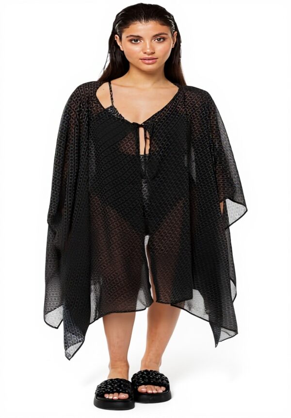 Copricostume Trussardi Donna Nero Kaftano mare piscina