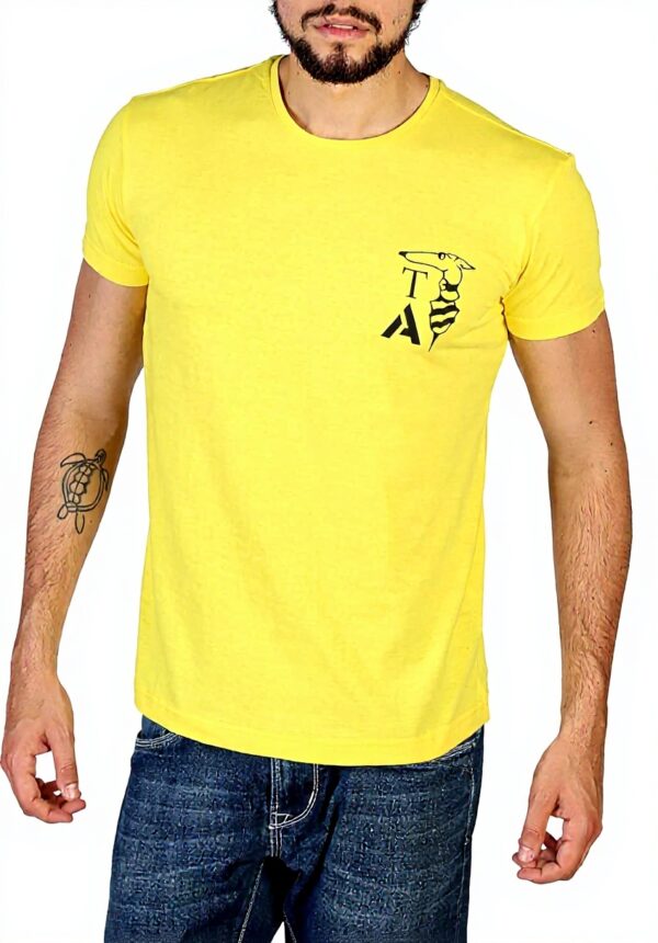 Trussardi T-Shirt Uomo Giallo, Maglietta Moda Casual