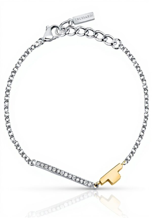 Bracciale Donna Trussardi T-Logo Acciaio Zirconi