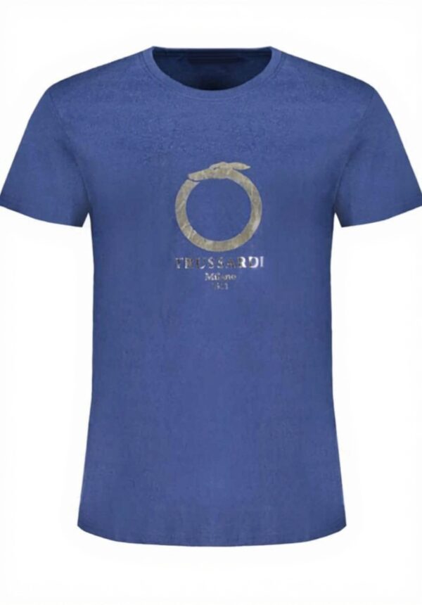 T-shirt Uomo Trussardi Logo Cotone Girocollo Dark Blue