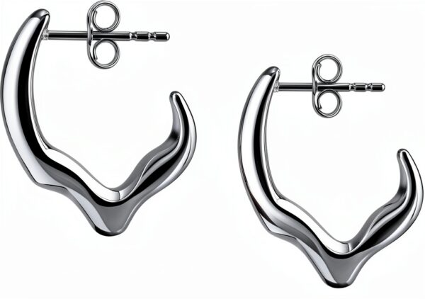 Orecchini Trussardi T-DESIGN acciaio donna gioielli eleganti-2