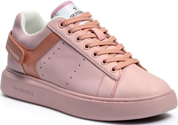 Trussardi Jeans Scarpe Donna Rosa Sintetico Stringate Piatto-0