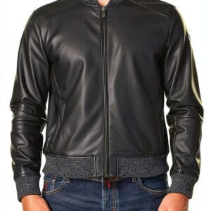 Trussardi Jeans Bomber Giubbotto Uomo Nero XX-Large-0