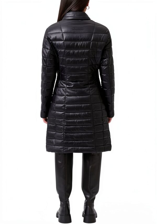 Piumino cerniera manica lunga scollo coreano donna-3