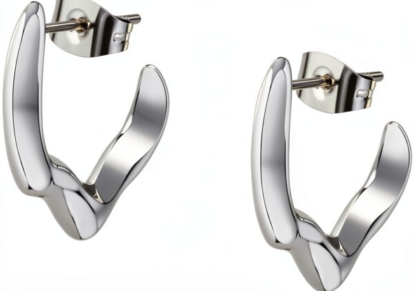 Orecchini Trussardi T-DESIGN acciaio donna gioielli eleganti-0