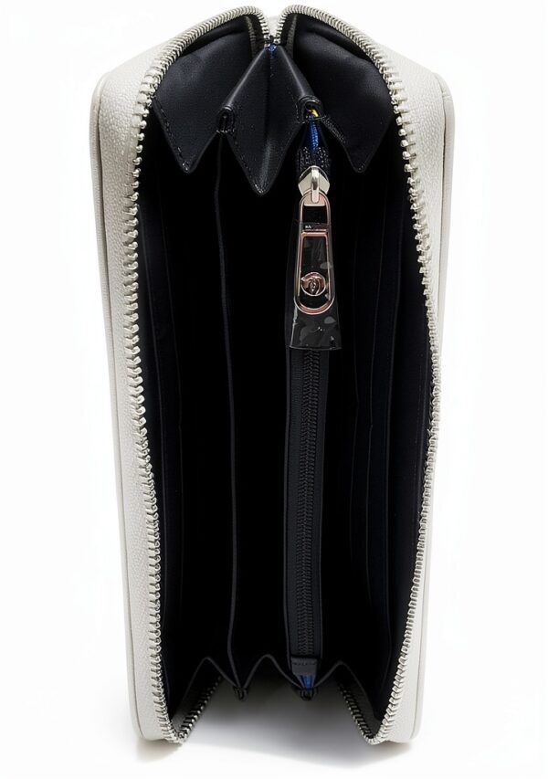 AS19TJ06 S Zip Trifold Portafoglio Uomo Chiusura Sicura-3