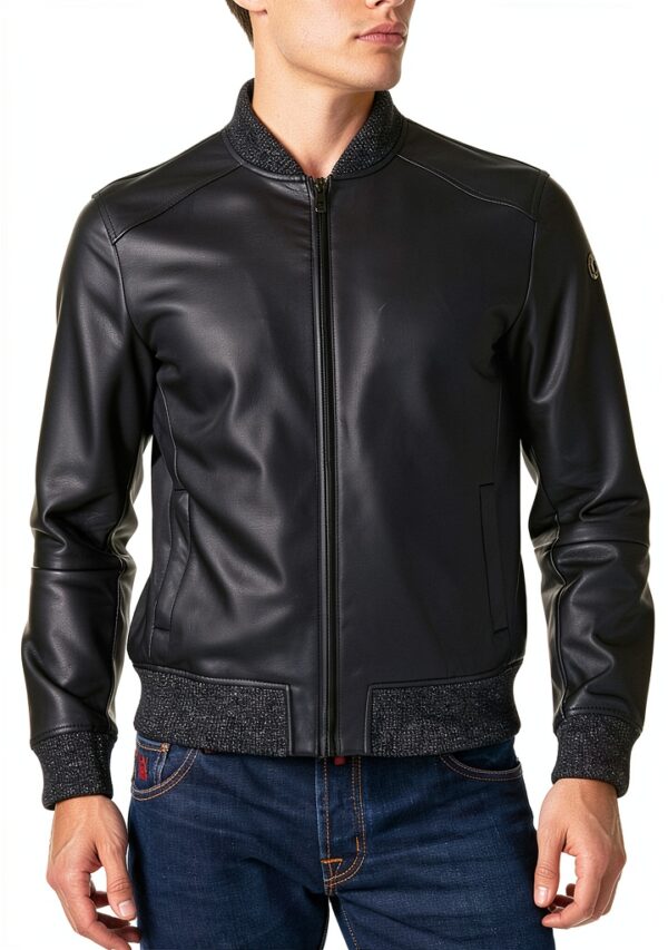 Trussardi Jeans Bomber Giubbotto Uomo Nero XX-Large-5
