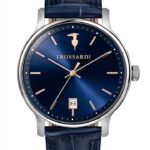 Orologio da uomo Trussardi acciaio pelle quarzo blu-0