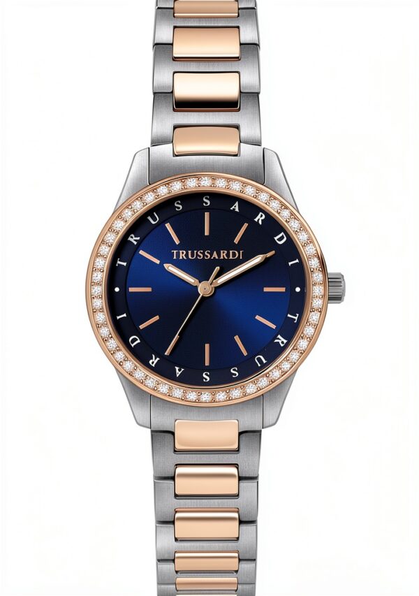 Trussardi T-SKY orologio donna acciaio oro rosa cristalli-0