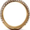 Anello Trussardi donna acciaio cristalli T-Design elegante-1