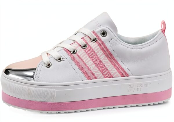Trussardi Sneaker Donna Similpelle Logo Microforato Bianco
