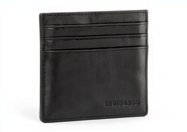 Portacarte Trussardi Uomo Pelle Crackle Nero Credit Card-2