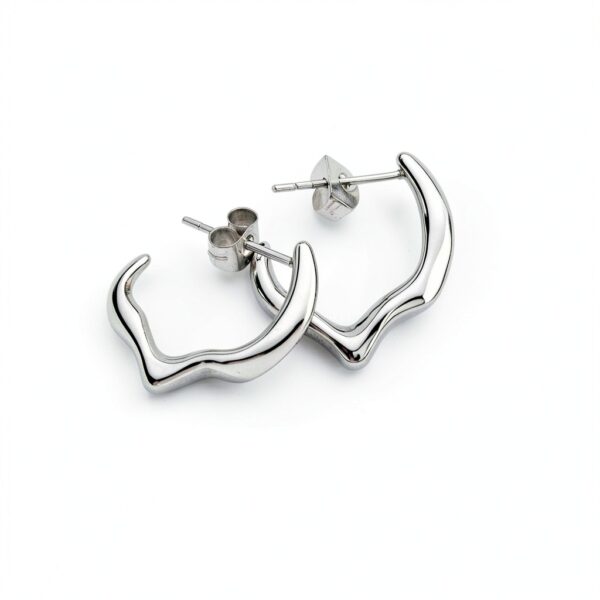 Orecchini Trussardi T-DESIGN acciaio donna gioielli eleganti-5