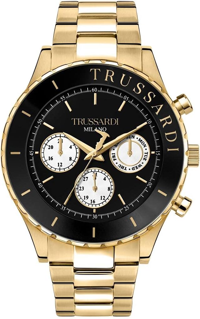 Pavo Monitor Arm installed on a wooden desk with monitor adjusted to eye level