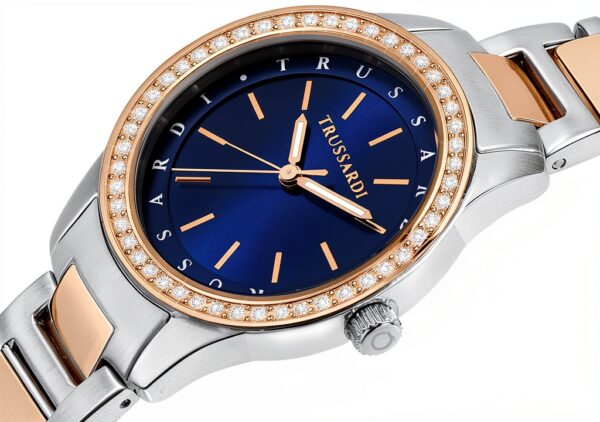 Trussardi T-SKY orologio donna acciaio oro rosa cristalli-6