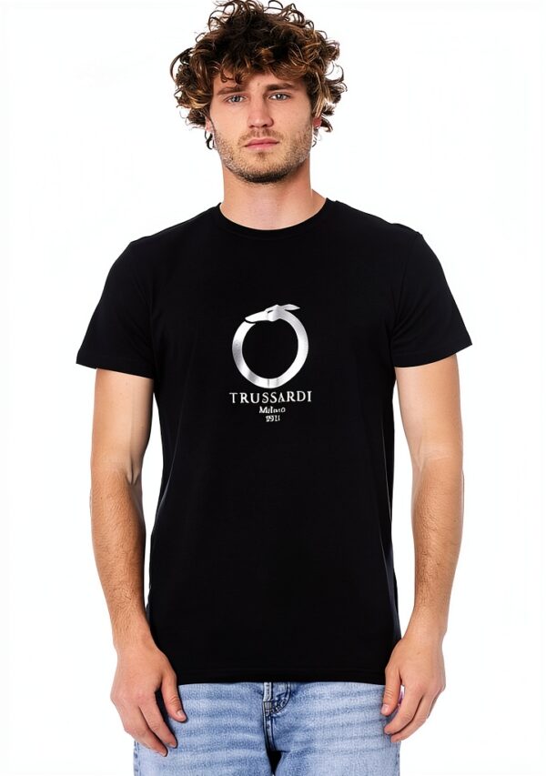 T-shirt uomo TRUSSARDI cotone logo stampato manica corta