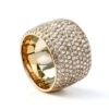 Anello Trussardi donna acciaio cristalli T-Design elegante-3