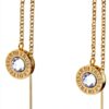 Orecchini Trussardi T-Logo acciaio cristalli donna eleganti-0