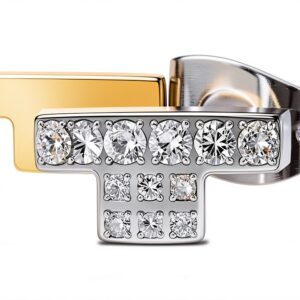 Orecchini Trussardi T-LOGO zirconi acciaio inossidabile-0