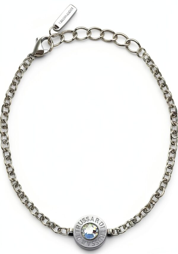 Bracciale donna Trussardi acciaio cristalli chiusura-0