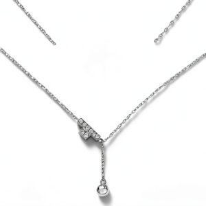 Collana Trussardi T-LOGO donna acciaio inossidabile zirconi-0