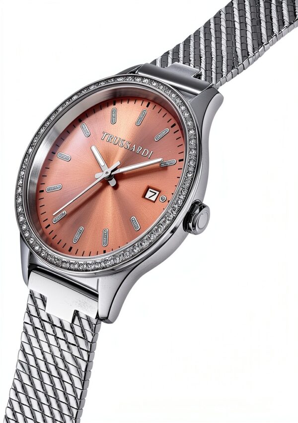 Orologio da donna Trussardi acciaio quarzo rosa dorato-4