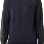Maglione da uomo Blu Scuro Lana Merinos Classico-0