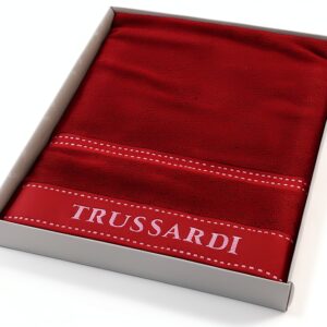 Set di asciugamani Trussardi Ribbon in cotone rosso-0