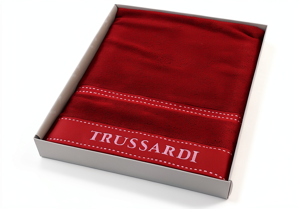 Set di asciugamani Trussardi Ribbon in cotone rosso