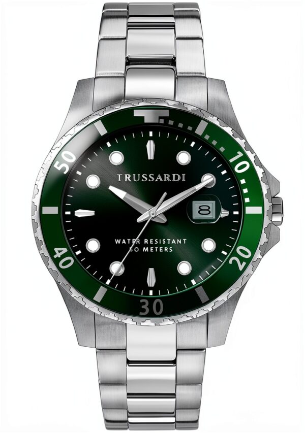 Orologio Trussardi acciaio quadrante verde 10 ATM-0