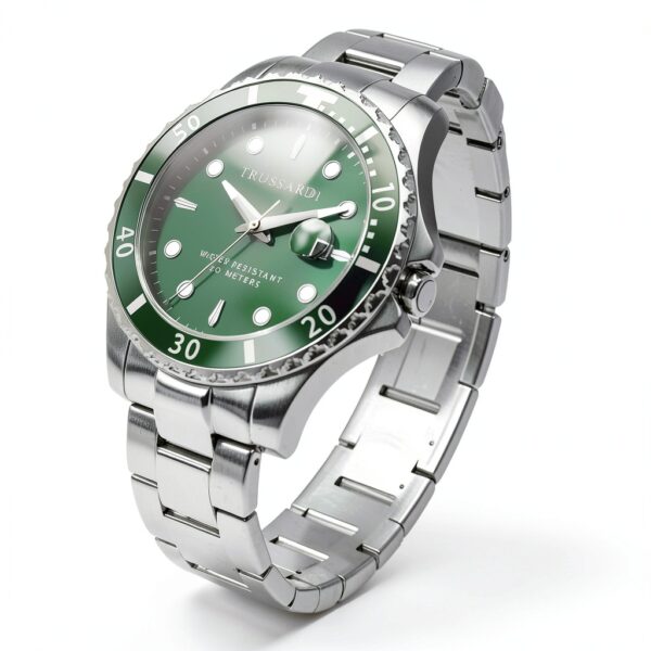 Orologio Trussardi acciaio quadrante verde 10 ATM-5