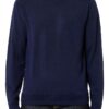 Maglione da uomo Blu Scuro Lana Merinos Classico-1