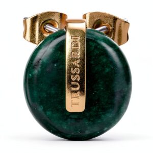 Orecchini Trussardi T-ROUND acciaio verde donna-0
