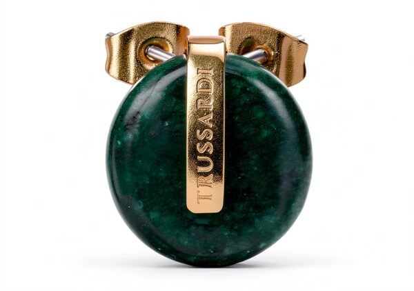 Orecchini Trussardi T-ROUND acciaio verde donna-0
