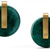 Orecchini Trussardi T-ROUND acciaio verde donna-1