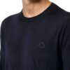 Maglione da uomo Blu Scuro Lana Merinos Classico-4