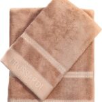 Asciugamani Trussardi Set 2 pezzi cotone puro Elegante-0