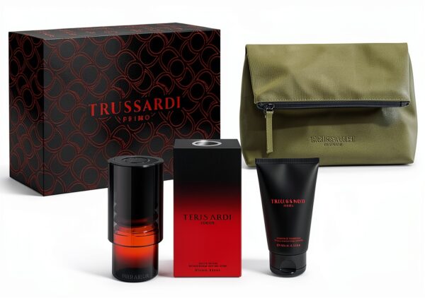 Trussardi Primo – Confezione Regalo per Lui: Profumo Eau de Parfum 100 ml + Shampoo Shower Gel 100ml + Beauty Case Uomo-0