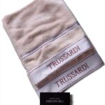 TRUSSARDI Set Asciugamani Bagno Viso e Bidet in Cotone, Asciugamani Resistente a Lavaggi, Include 1 Asciugamano Viso 55x100 cm e 1 Asciugamano Bidet Ospite 40x60 cm, Asciugamani 2 Pezzi-0
